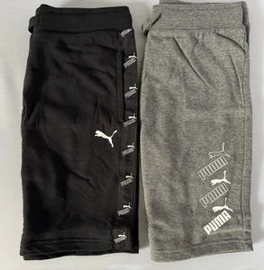 NWT Boy's PUMA 2 Pack Active Shorts Gray Black Size S (7/8) New - Picture 1 of 6