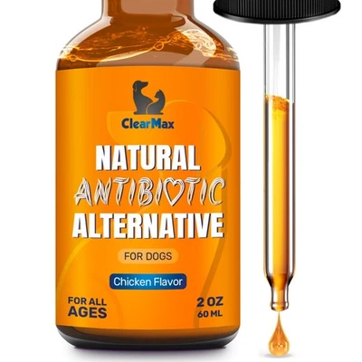 Dog Antibiotics for Allergies & Infections – Herbal, Chicken Flavor – 2 Oz - Image 1 of 4
