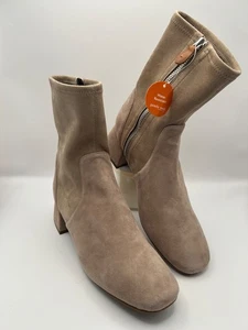 GENTLE SOULS by Kenneth Cole Elbert Damen Wildleder Blockabsatz Stiefel hellbraun Größe 9,5 M - Bild 1 von 7