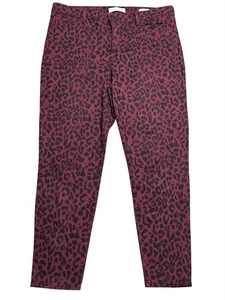 Social Standard by Sanctuary Womens Animal Print Ankle Skinny Pants Sz 14 Preppy - Picture 1 of 8