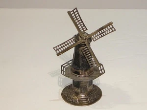 Antiguo molino de viento de plata maciza Holanda .835 3 3/4"" de alto 52 gramos - Imagen 1 de 9