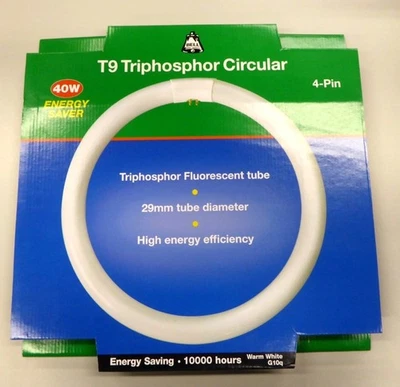 40 Watt Circular 4 Pin Fluorescent Lamp T9 G10q 3000K Warm White 40W BELL 04192 - Image 1 of 2
