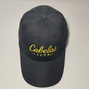 NEU Cabela's Club bestickte Baseballkappe Mütze Einheitsgröße Riemen hinten grau Canvas - Bild 1 von 7