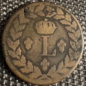 PIECE DE 1 DÉCIME LOUIS XVIII . 1815 BB (1327) - Foto 1 di 2