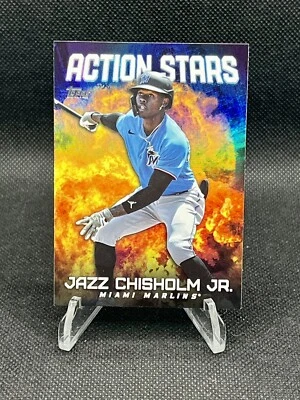 2023 Topps Update Action Stars Jazz Chisholm Jr. Miami Marlins #AS-30 - Image 1 of 2
