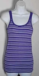 Banana Republic Damen lila/weiß gestreiftes Tanktop Größe S - Bild 1 von 2