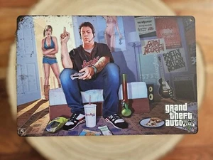 🍀 Placa de chapa placa metálica Tin Sign Gaming GTA 5 - Imagen 1 de 2