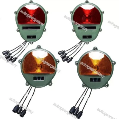 2 Front Composite Light Amber,2 Tail light red for Willys Jeep,Humvee,M35,M809 - Image 1 of 4