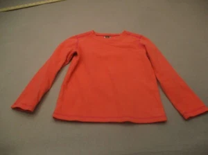 REI Size S (8) Kids Unisex Orange Round Neck Long Sleeve Fleece Outdoor Top 386 - Picture 1 of 6