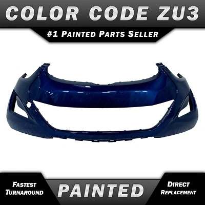 NEW Painted *ZU3 Blue* Front Bumper Cover for 2014 2015 2016 Hyundai Elantra Foto 1 de 4