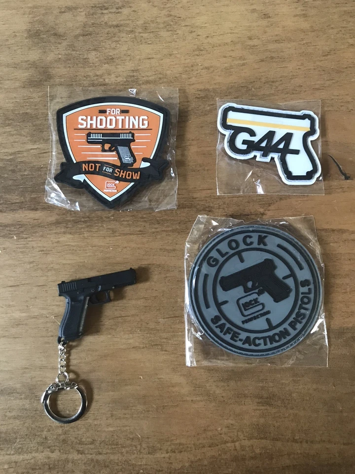 Glock Perfection 2020 Shot Show Shooting Patches And Key Chain Lot Of 4 Vegas - Image 1 of 1