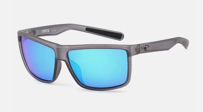 New Costa Del Mar Rinconcito Ric 05 Sunglass Transparent Gray/Blue Mirrored 580P - Image 1 of 1