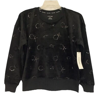 Calvin Klein Logo Sweatshirt Size Medium Black - Image 1 of 4