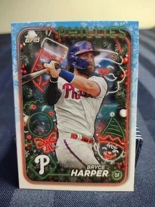 2024 Topps Holiday Bryce Harper #H179 Philadelphia Phillies - Imagen 1 de 2