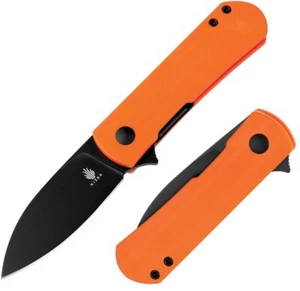Kizer Cutlery Yorkie Folding Knife 2.5" Nitro V Steel Blade Orange G10 Handle - Picture 1 of 10