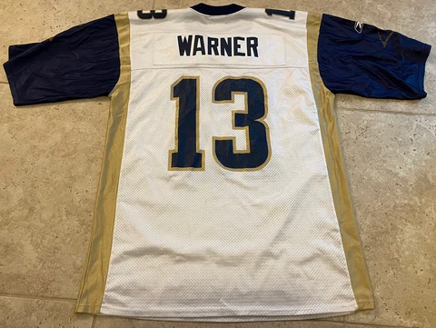 Kurt Warner Los Angeles Rams Jersey Mens Size Large Reebok Vintage NFL Football Cover