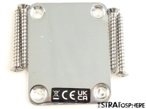 Fender Standard Precision P Bass NECK PLATE, 4-Bolt Chrome! - Imagen 1 de 1