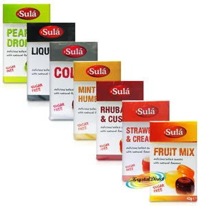 Sula Natural Flavours Sugar Free Sweetener Hard Boiled Sweets Selection 7x42g - Picture 1 of 1