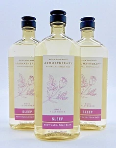 3 BATH & BODY WORKS AROMATERAPIA SUEÑO ROSA LAVANDA BAÑO ESPUMA LAVADO CORPORAL 10 oz - Imagen 1 de 9