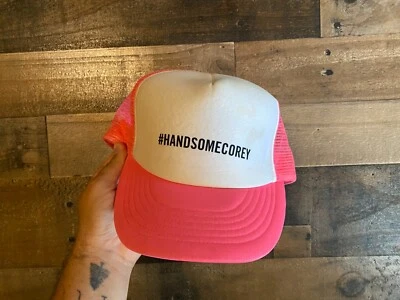 Bonito Corey Chapéu Snapback Duplo Espuma Frontal Boné Caminhoneiro Rosa Branco Preto Adulto - Imagem 1 de 4