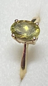 9 Ct Hallmarked Gold Ring With Citrine Stone. Size N Weight 2.5 Grams - Picture 1 of 9