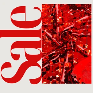 Jumbo Sequins Oval Sequin Tear Drop Mermaid Big Sequins Fabric By Yard - Picture 1 of 4