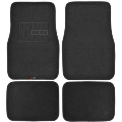 MOTOR TREND 地毯脚垫 - 黑色优质材料 - 防滑支撑 — 第 1/4 张图片