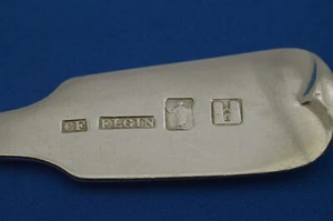 Very Rare Scottish Provincial Solid Silver Dessert Spoon. C. Fowler. Elgin - Picture 1 of 10