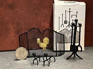 Dollhouse Miniature Fireplace Tools & Screen 1:12inch Scale C138 Dollys Gallery