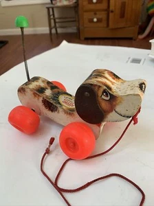 Vintage 1965 Fisher Price LITTLE SNOOPY Pull Toy Dog - Picture 1 of 4
