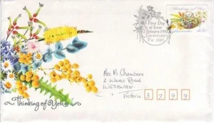 Thinking of You (FDI Used AP FDC) 1992 (CV $2) - Picture 1 of 1