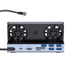 10 in 1 Docking Station Hub For Steam Deck USB 3.0 100W With Dual Cooling Fan