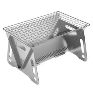 Portable Outdoor Wood Burning Stove Outdoor Picnic BBQ Cooker - Picture 1 of 8