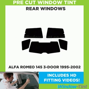Precortado Coche Tintado Ventana Kit para Alfa Romeo 145 3-Door 95-02 Trasero - Imagen 1 de 9