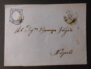 ITALIA ITALY 1861 Provincie Napoletane Emanuele 2° 2gr.  lettera Cosenza/Napoli - Imagen 1 de 3