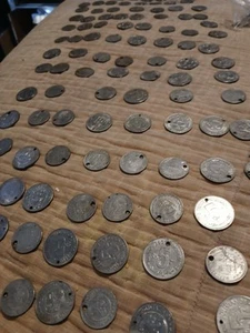 Lot Of 108 Old Bolivia 1 5 Coin Plus Metal Box - Picture 1 of 3