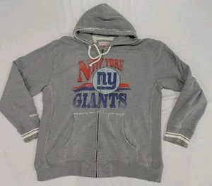 New York Giants Mitchell & Ness Hoodie Distressed Full Zip Heavyweight Mens 3XL - Picture 1 of 13