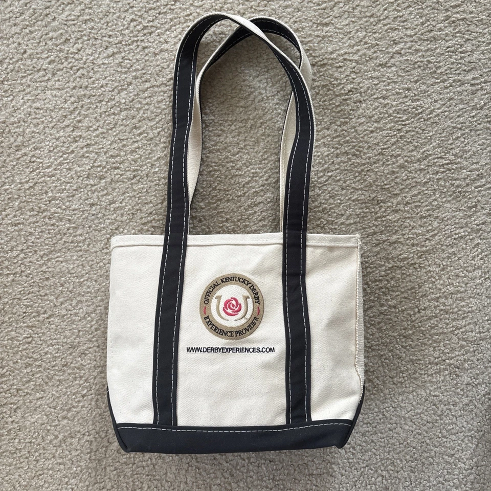 BOLSO DE MANO OFICIAL DE LONA LL Bean PROVEEDOR DE EXPERIENCIA DEL DERBY DE KENTUCKY De colección 13X9 Foto 1 de 4