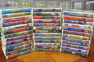 Walt Disney VHS Movie Tapes BLACK DIAMOND Classic MASTERPIECE Gold U PICK - Imagen 1 de 39