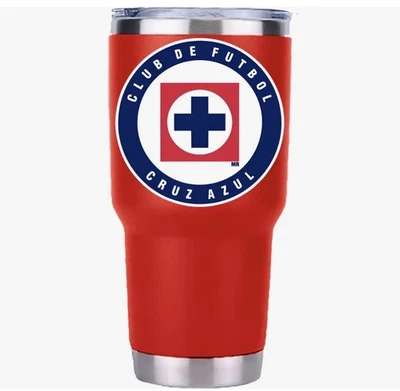 Vaso Cruz Azul 30 oz/Vaso Termico grabado en láser Rojo Acero inoxidable Foto 1 de 4