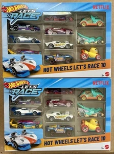 GT-Scorcher HOT WHEELS LET'S RACE 10 Netflix Set Rodger Dodger New Sealed 2 Pack - Picture 1 of 2