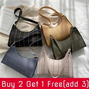 Stylish Pu Handbag For Women With Chic Plaid Design Perfect For Spring Summer - Picture 1 of 12