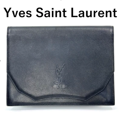 Yves Saint Laurent клатч кожи черный подлинный 0519 - Изображение 1 из 4