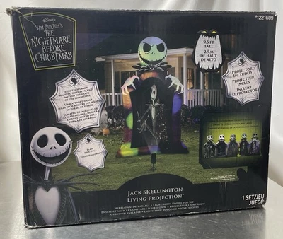 Disney 9.5 ft Jack Skellington Living Projection Halloween Inflatable USED READ - Image 1 of 4