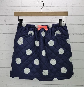 Gymboree Mädchen gesteppt gepunktet Tafetta Rock Größe 10 Pull-On blau weiß - Bild 1 von 8