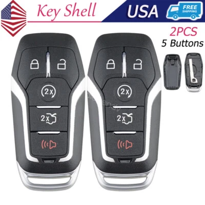 2 para Ford Mustang 2015 2016 2017 mando a distancia sin llave llavero carcasa sin cortar estuche 5b Foto 1 de 4