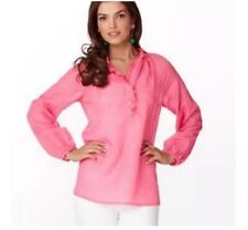 Lilly Pulitzer swiss dot long sleeve top pink Small