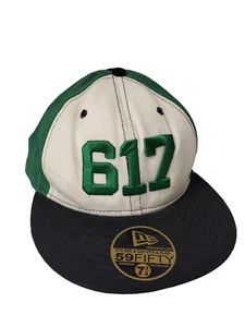 New Era 59 Fifty Boston Celtic 617 Fitted SZ 7 3/4 Hat Cap Embroidered - Picture 1 of 8