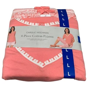 Carole Hochman 4-Piece Cotton Pyjama Set Sleepwear Size L - Picture 1 of 1