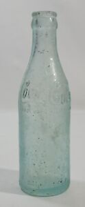 Vintage Dothan AL Straight Side Blue Glass Script Coca Cola 7 Oz. Bottle